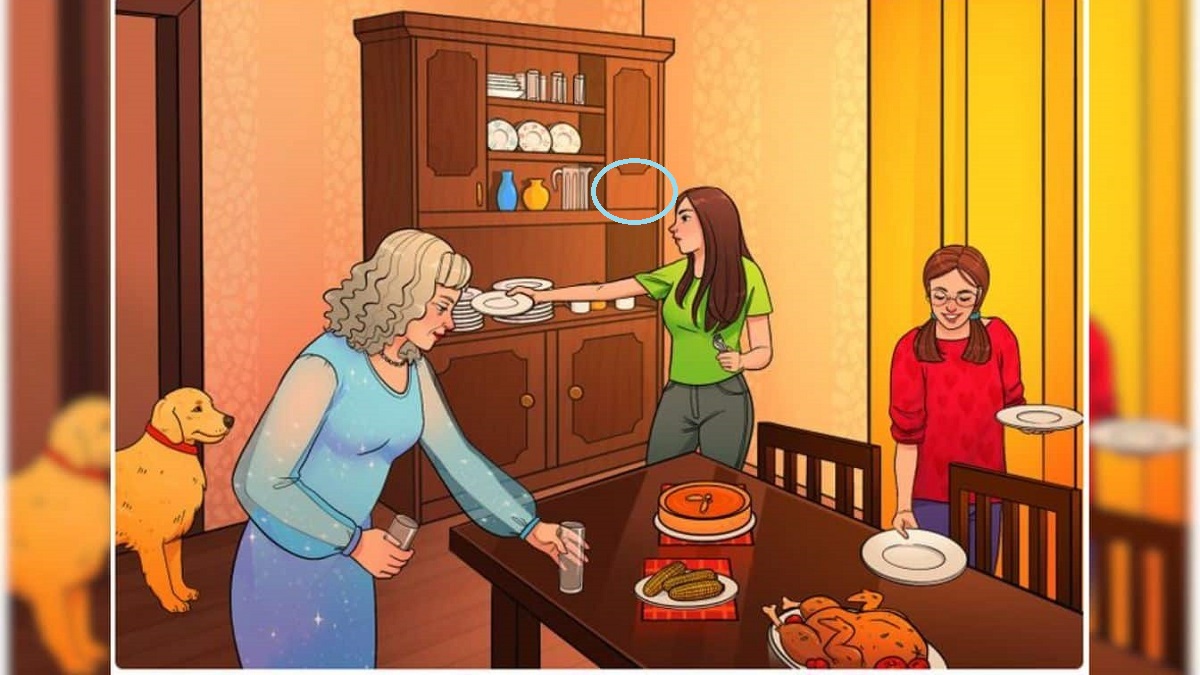 پاسخ بازی فکری اشتباه تصویری اتاق غذاخوری