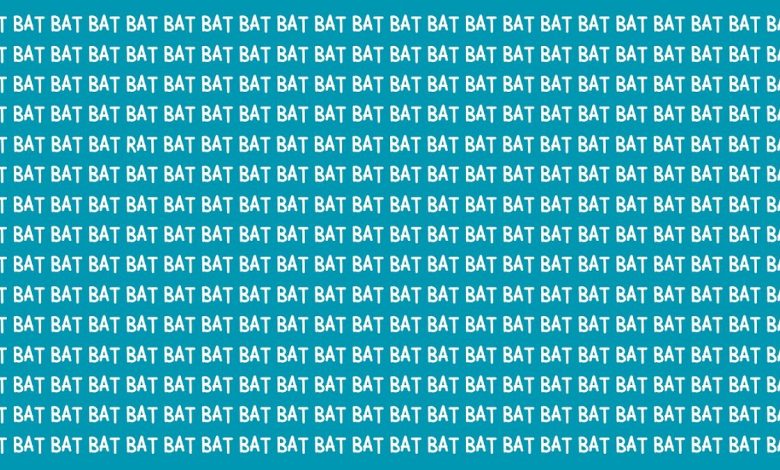 تست بینایی یافتن حرف RAT بین حروف BAT 1