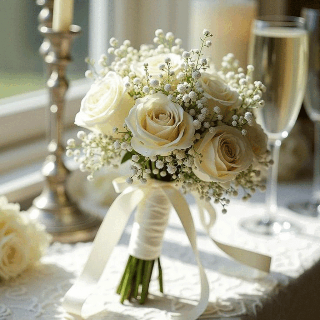 دیزاین دسته گل عروس زیبا