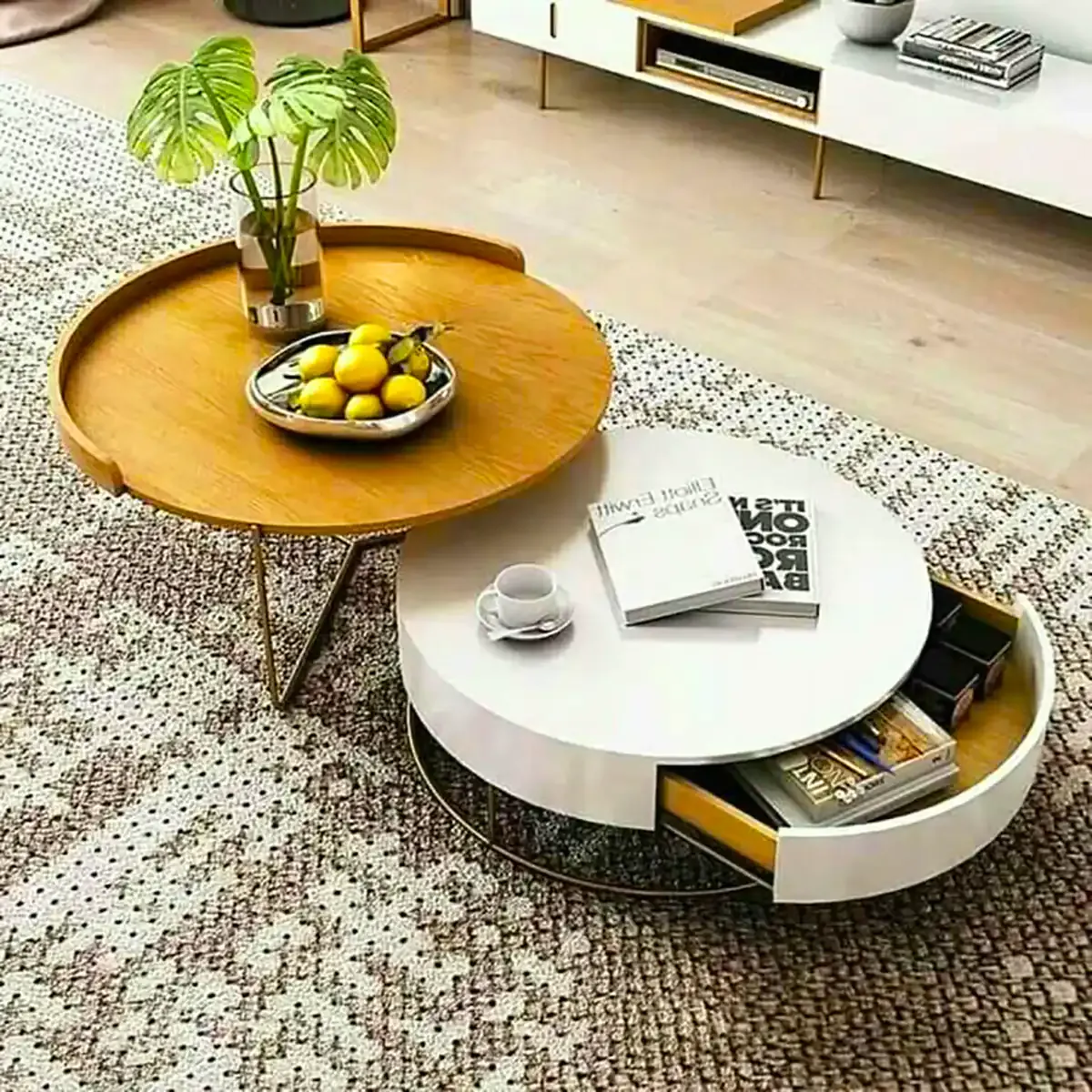 ۱۵ مدل میز عسلی چوبی خاص و شیک عکس9