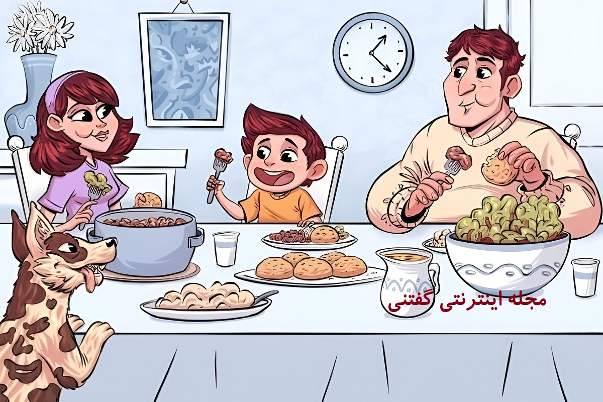 تست بینایی یافتن دو چهره پنهان در شام خانوادگی