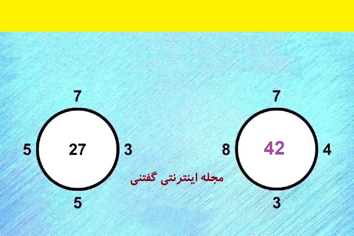 پاسخ تست هوش یافتن عدد گمشده در دایره ریاضی
