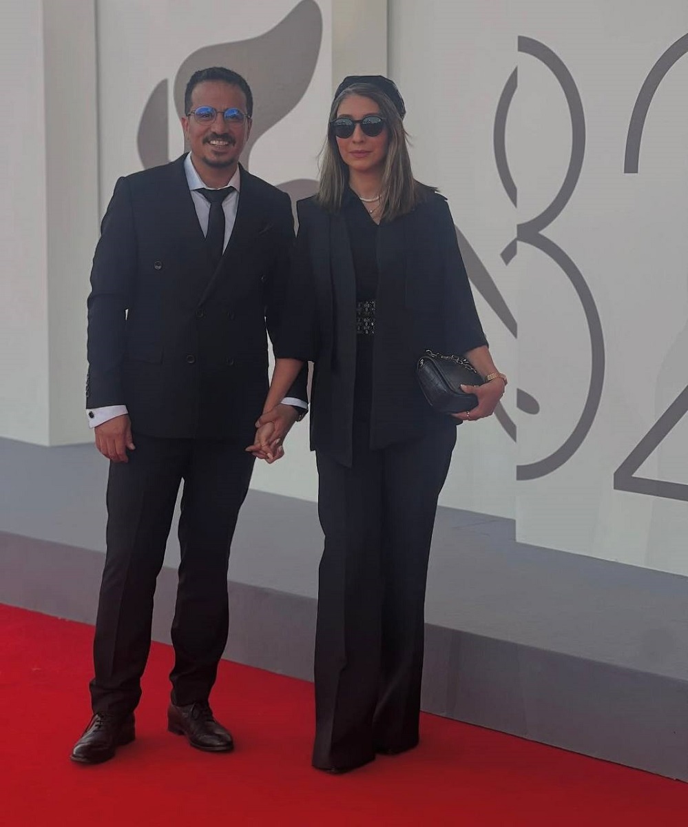 حسین سلیمانی و همسرش در فرش قرمز ونیز 2