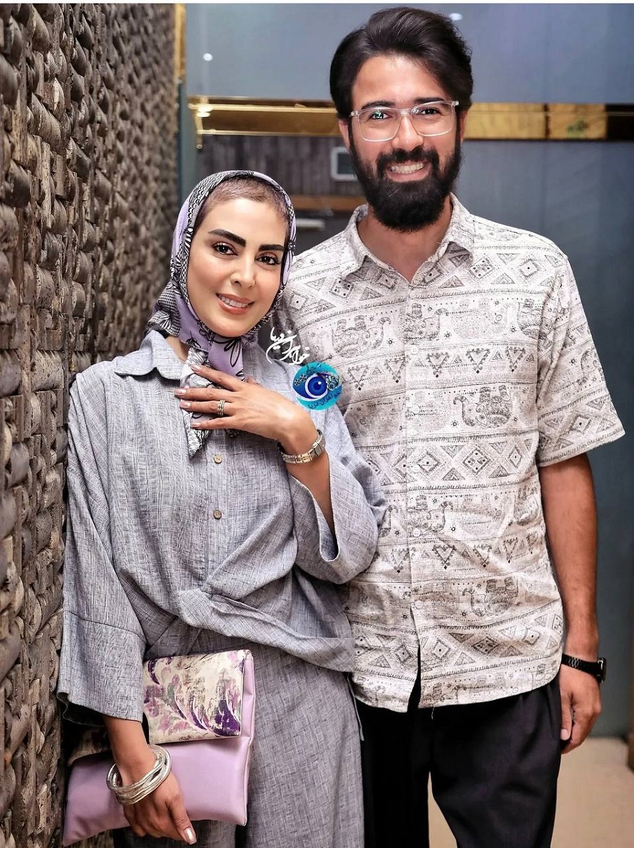 نیلوفر شهیدی و همسرش در اکران مردمی تابستانی که برف آمد 2