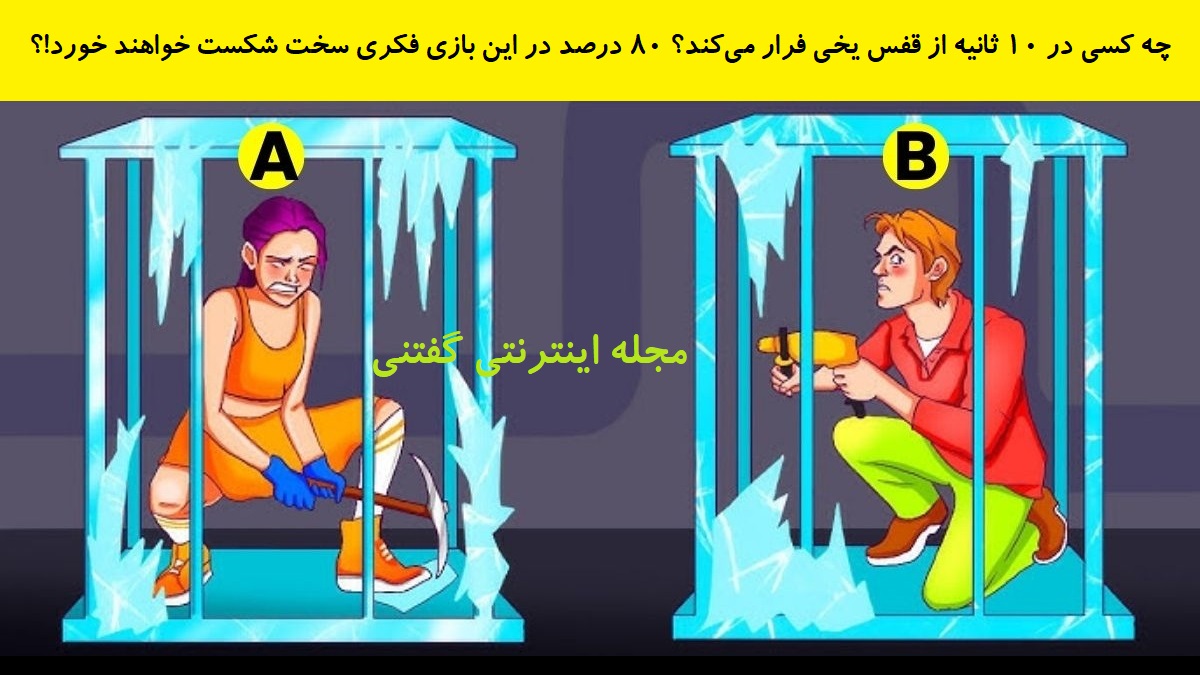 بازی فکری شناخت فرد نجات یافته از قفس یخی