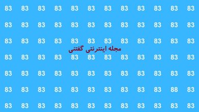 تست بینایی یافتن عدد 88 میان اعداد83-1