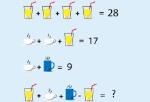 تست هوش ریاضی ارزش لیوان و فنجان های قهوه 1