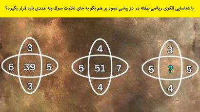 یافتن عدد گمشده در بیضی هوش ریاضی 1