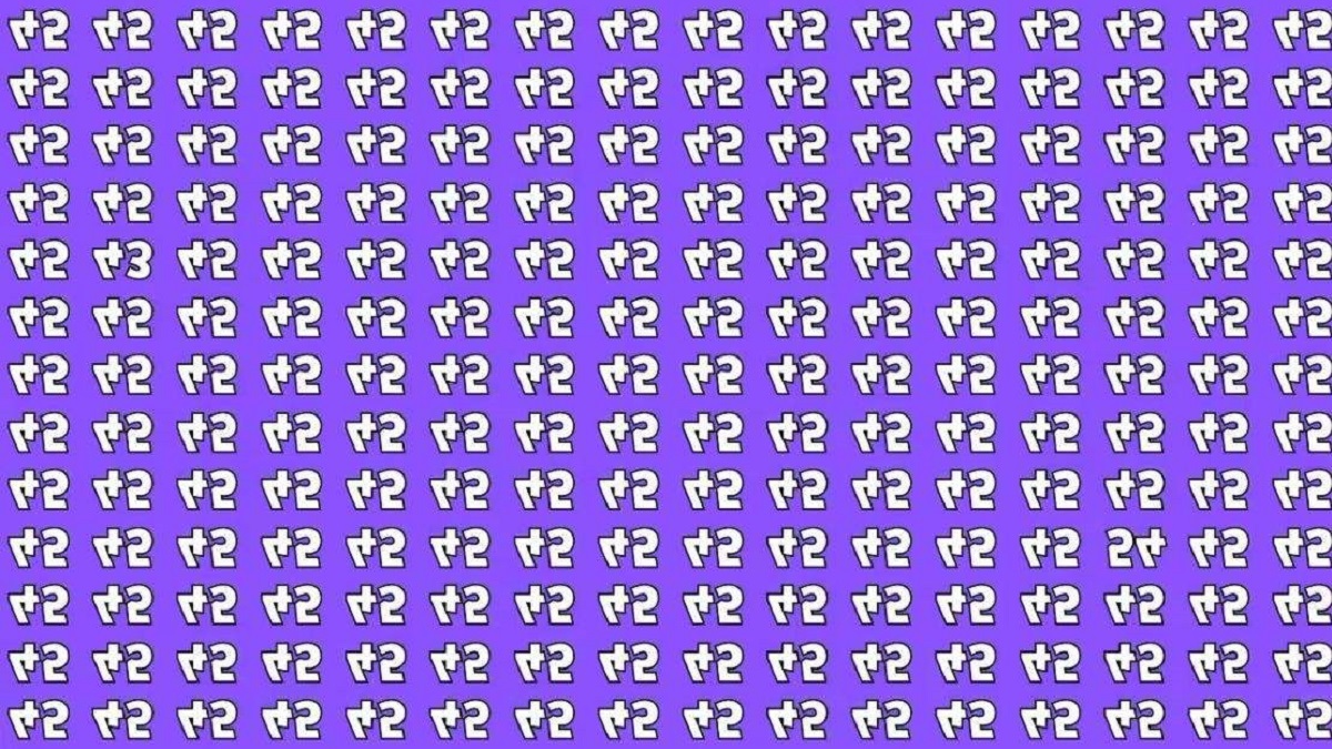 تست بینایی یافتن اعداد فرد معکوس ۴۳ و ۵۴