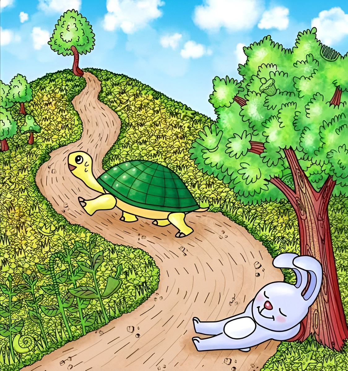 تست بینایی یافتن کفش در منظره تپه ای