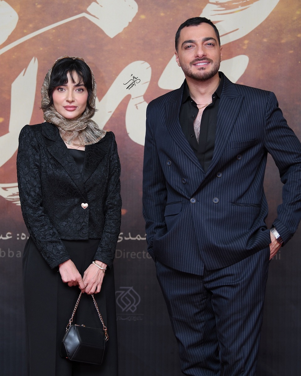 سجاد بابایی و نورا محقق در اکران فیلم مجنون 1