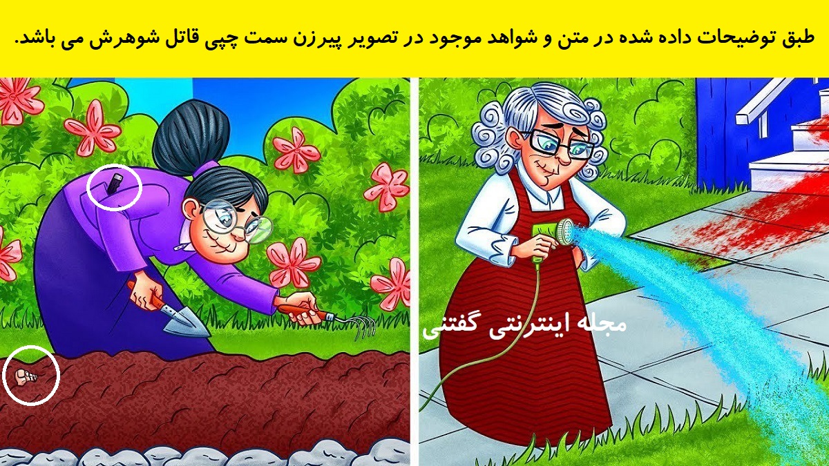 پاسخ بازی فکری شناخت پیرزن قاتل شوهر