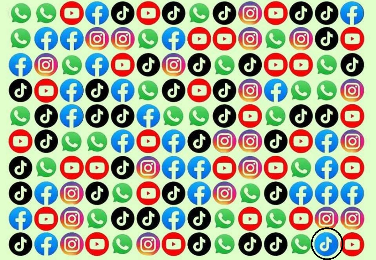 پاسخ تست بینایی یافتن لوگوی برنامه اشتباه