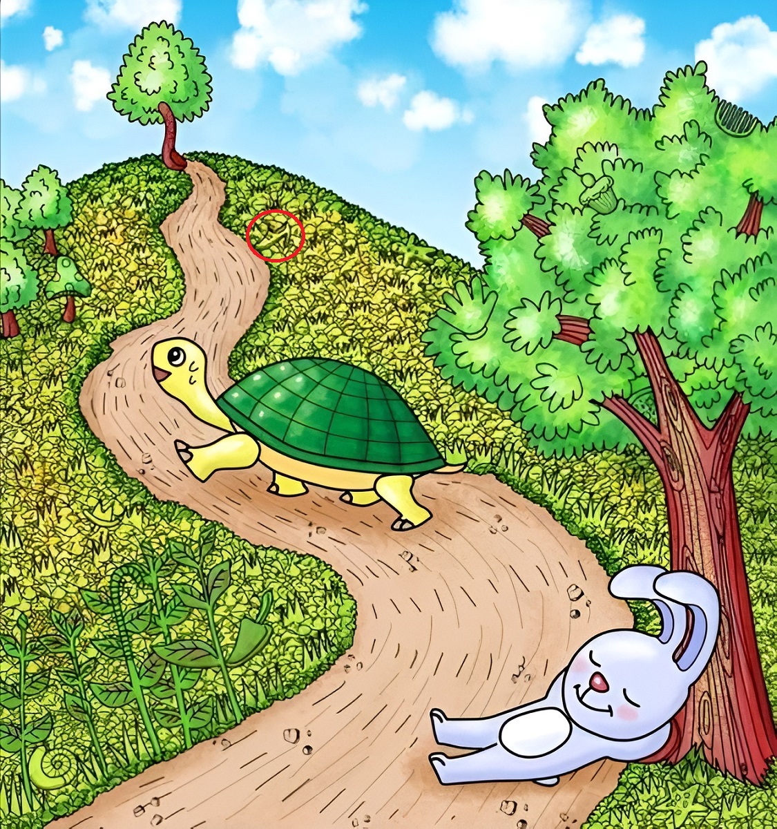 پاسخ تست بینایی یافتن کفش در منظره تپه ای