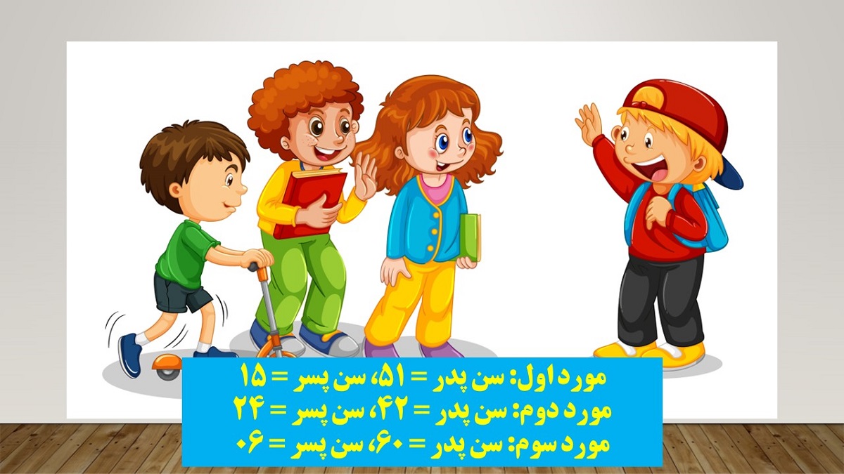 پاسخ چیستان سن پدر و پسر