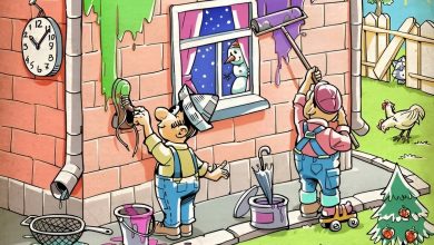 اشتباهات تصویری نقاشان در حال رنگ آمیزی 1