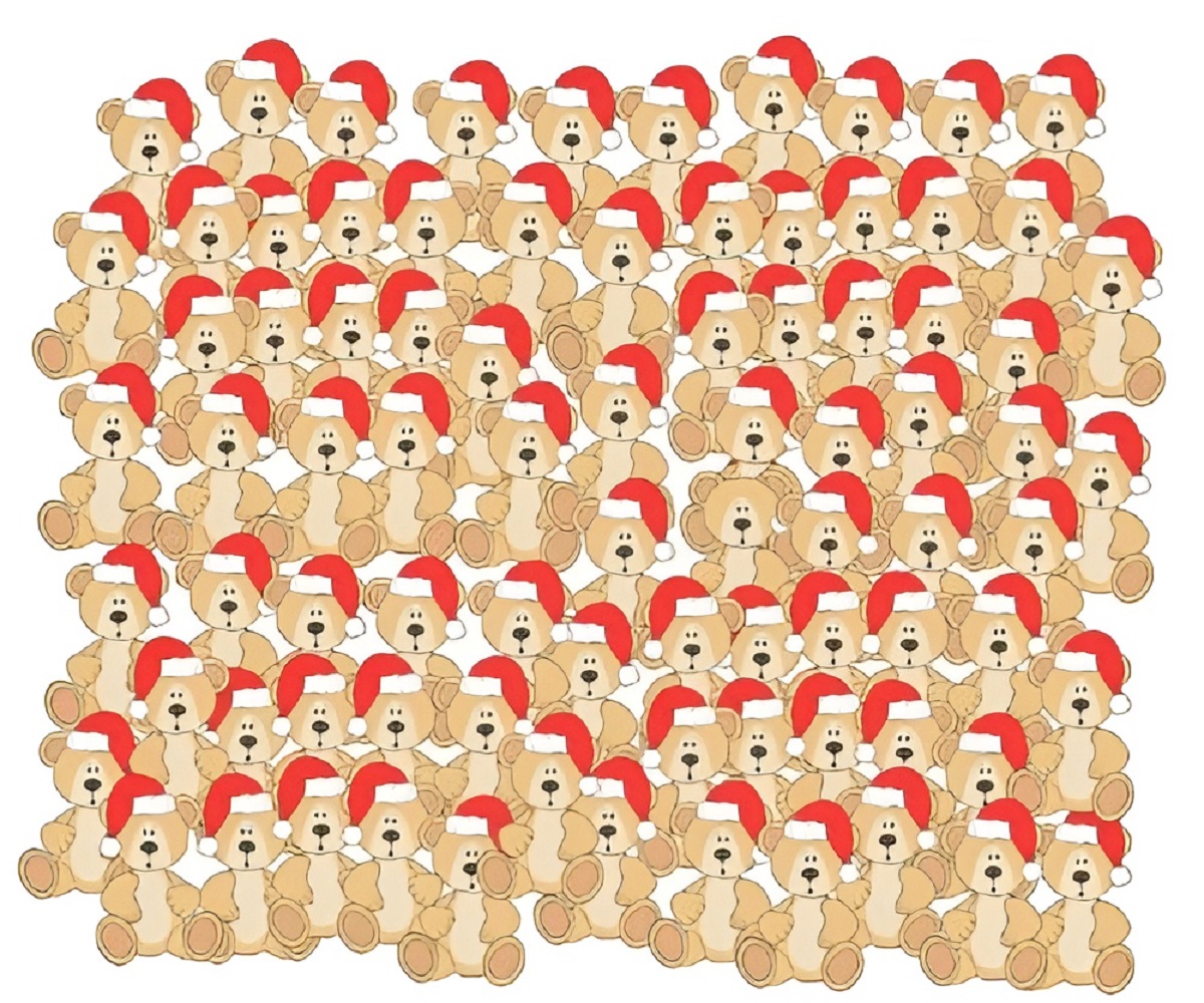 تست بینایی یافتن خرس عروسکی بدون کلاه