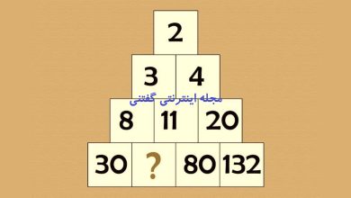 تست هوش ریاضی علامت سوال در هرم مربعی 1