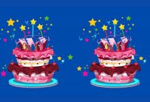 تفاوت تصویری کیک تولد وسوسه‌انگیز 1