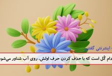 چیستان گل و شناور روی آب 1
