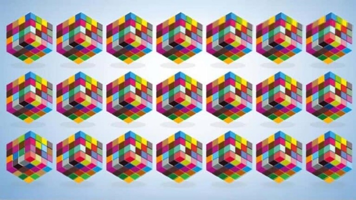 تست بینایی یافتن مکعب متفاوت