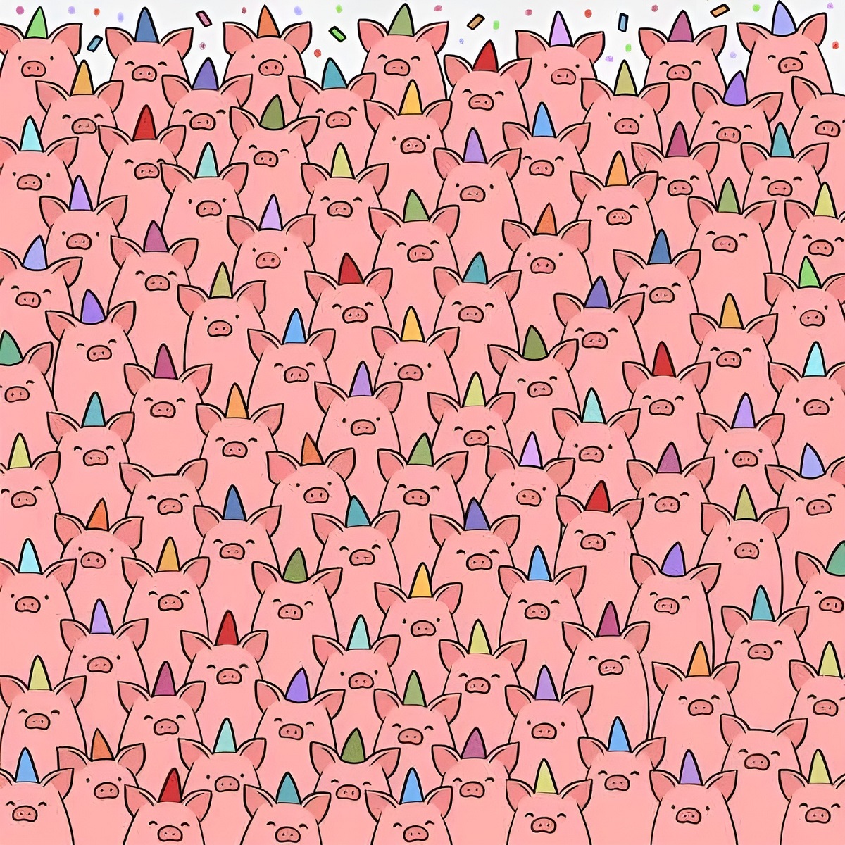 تست بینایی ۳ خوک بدون کلاه