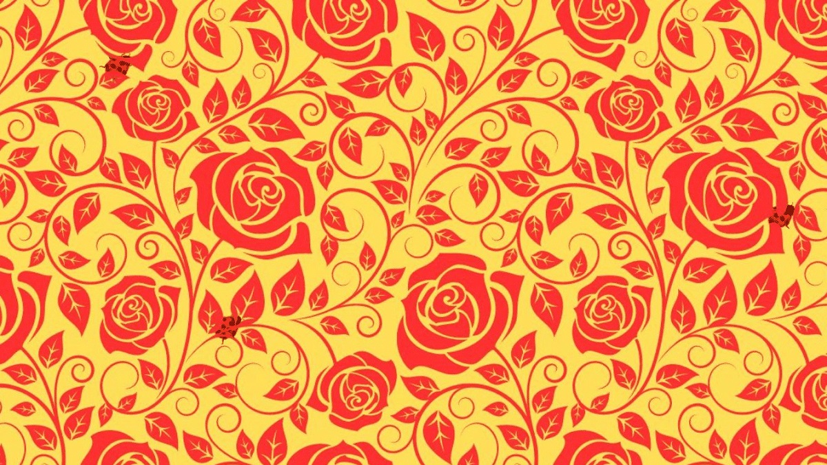 تست بینایی ۳ کفشدوزک در میان گلهای رز