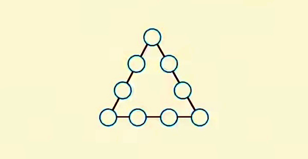 تست هوش برابری حاصل جمع هر ضلع مثلث
