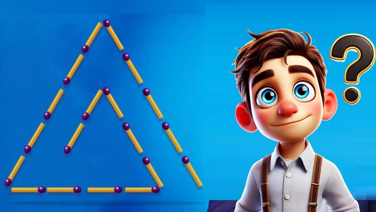 ساخت دو مثلث با جابجایی 2 چوب کبریت