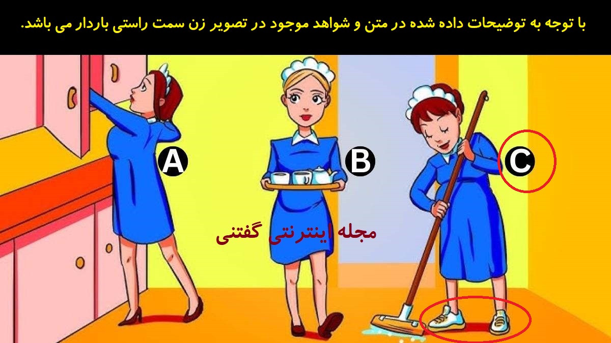 پاسخ بازی فکری شناخت خدمتکار باردار