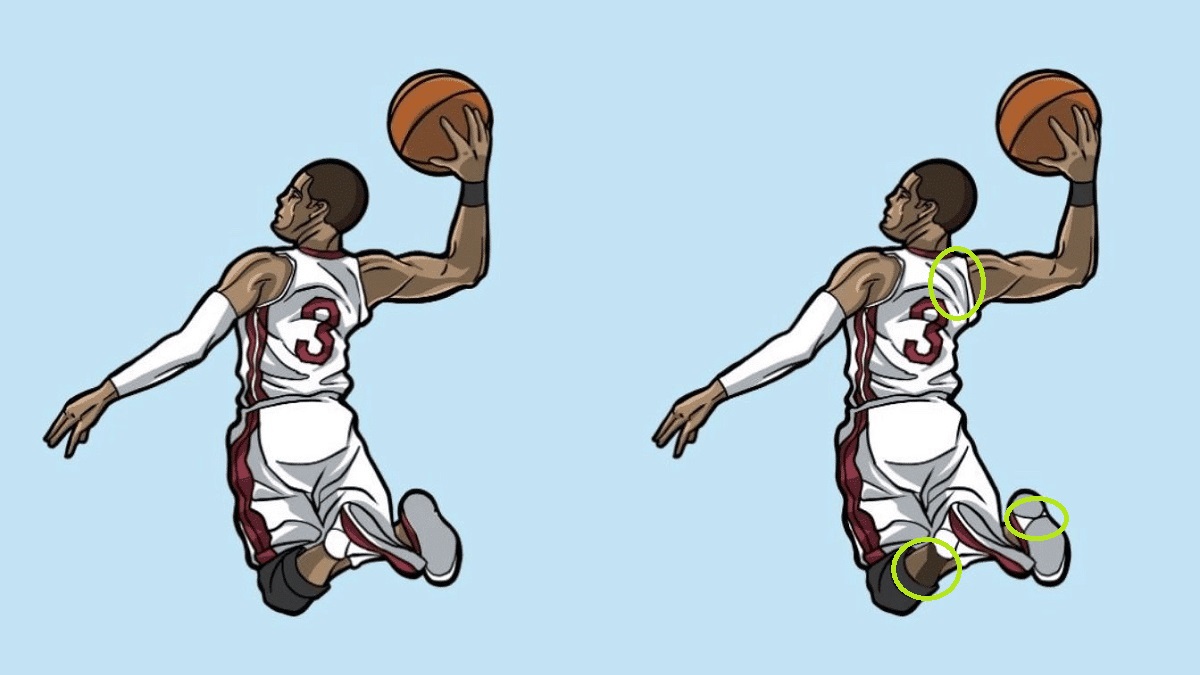 پاسخ تفاوت تصویری بازیکن بسکتبال