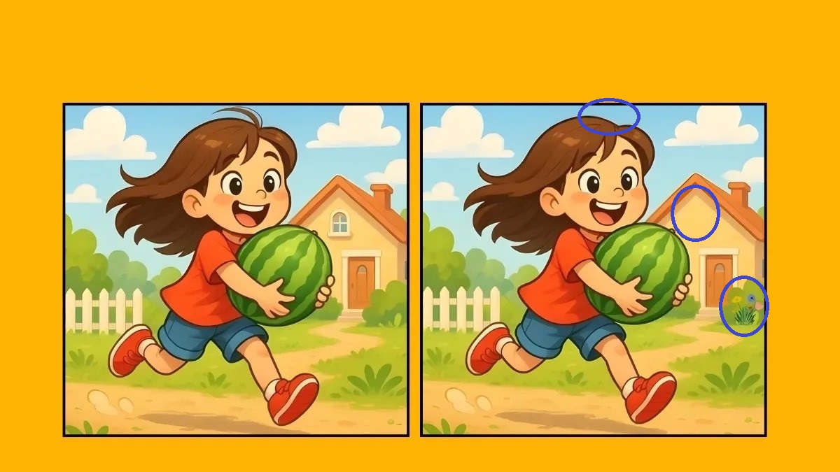 پاسخ تفاوت تصویری دخترک هندوانه به دست