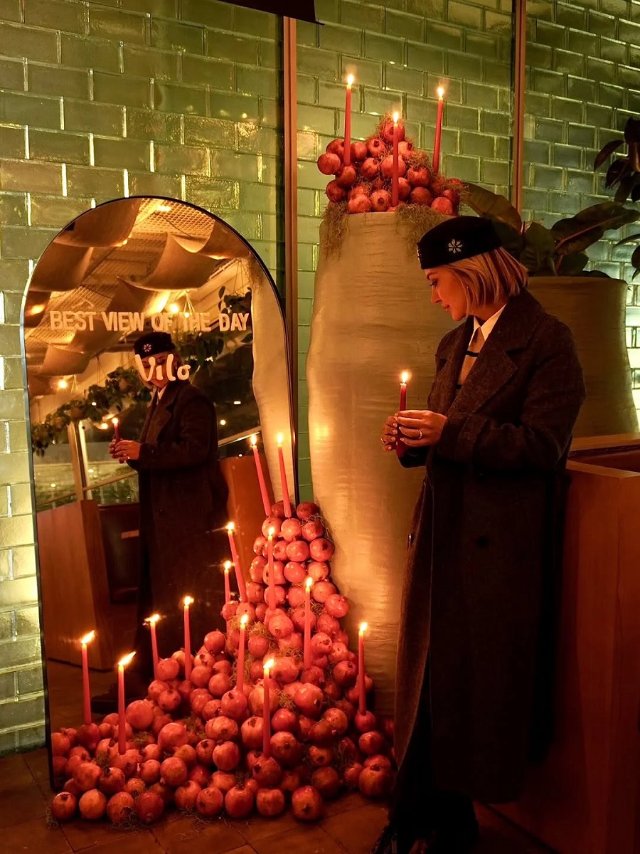 چیدمان سفره یلدای کافه بهرام رادان 1