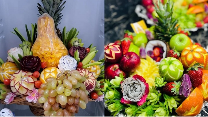 سبد میوهای که لبخند را بر لب عروس مینشاند سبد میوهای که لبخند را بر لب عروس مینشاند