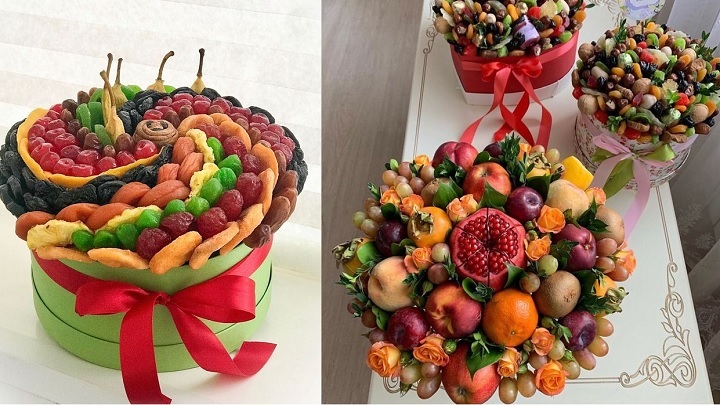 ایدههای خلاقانه برای تزیین سبد میوه عروس ایدههای خلاقانه برای تزیین سبد میوه عروس