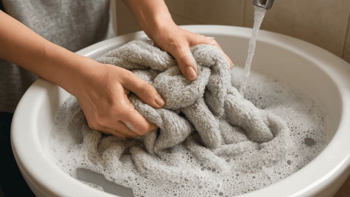 روش صحیح شستن پتو با دست