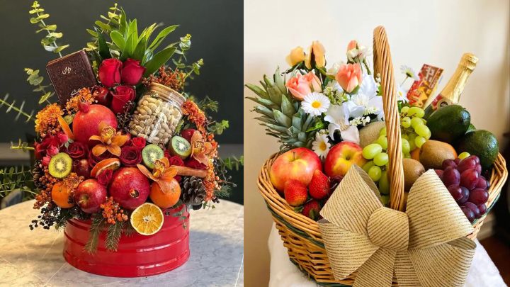 مدلهای تزیین سبد میوه یلدایی برای عروس