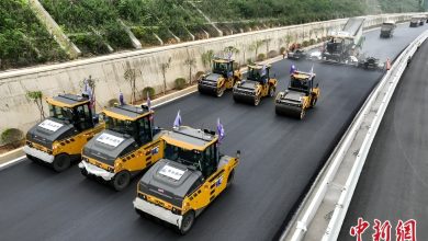 بازسازی ۲.۴ کیلومتر جاده پکن تنها در شش ساعت