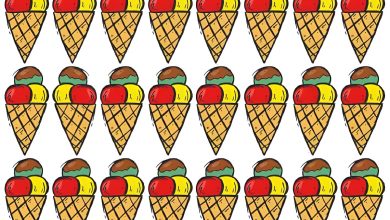 تست بینایی یافتن اسکوپ بستنی رنگی متفاوت