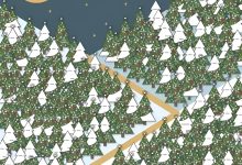 تست بینایی یافتن جن کریسمس میان درختان 1