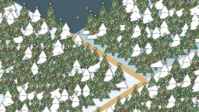 تست بینایی یافتن جن کریسمس میان درختان 1