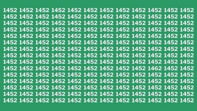 تست بینایی یافتن عدد 1462 بین اعداد 1452-1