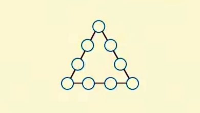 تست هوش برابری حاصل جمع هر ضلع مثلث 1