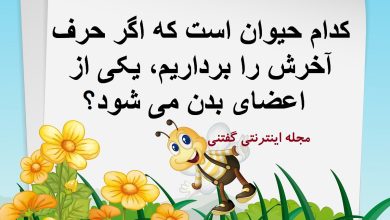 چیستان حیوان و اعضای بدن 1