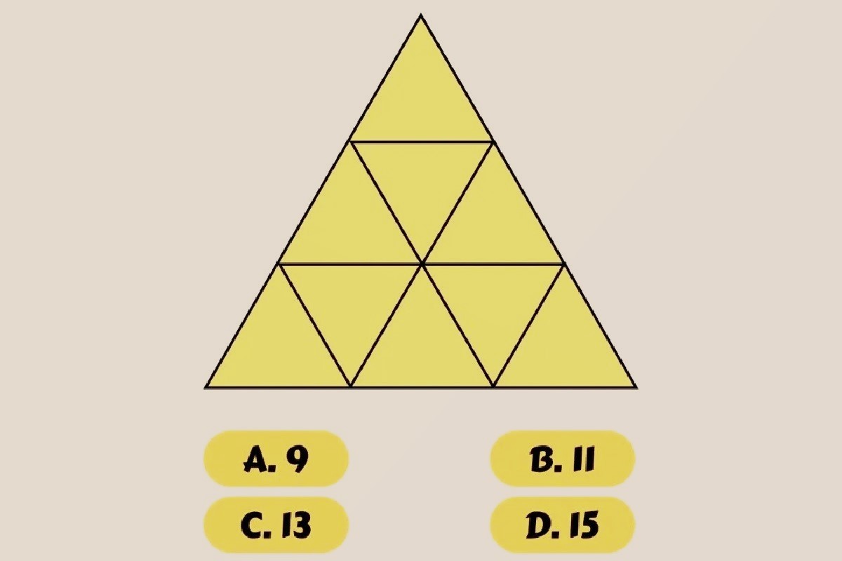 تست هوش تعداد مثلث های موجود