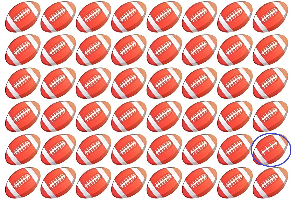 پاسخ تست بینایی توپ فوتبال آمریکایی متفاوت