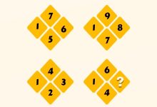 تست هوش عدد گمشده در مربع چهارتایی 1