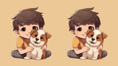 تفاوت تصویری پسر بچه و سگش 1