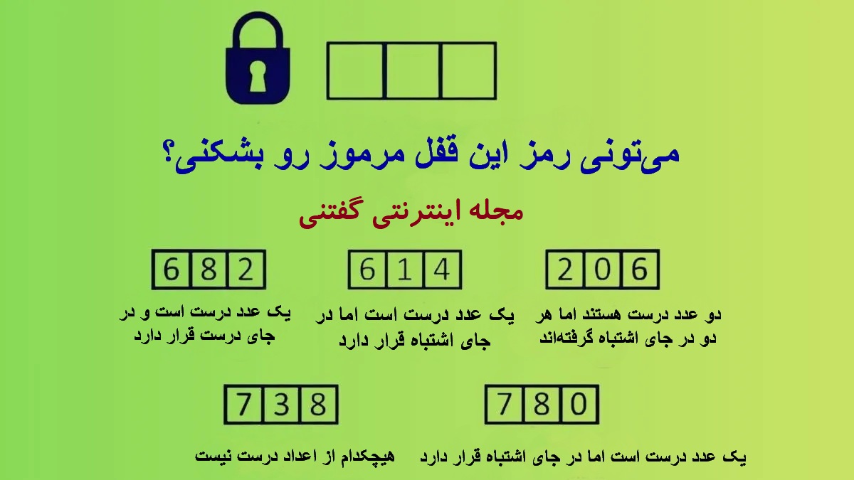 تست هوش رمزگشایی قفل مرموز