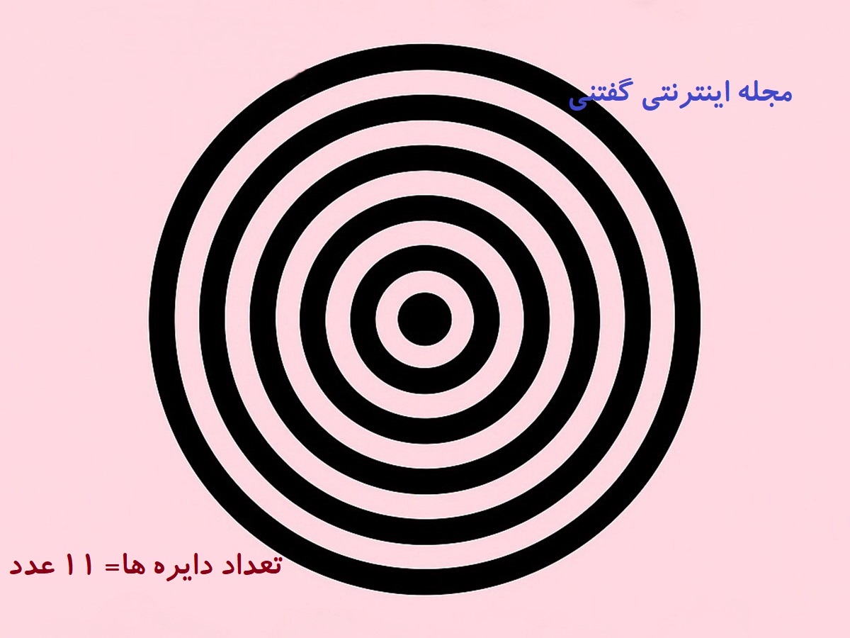 پاسخ تست هوش تعداد دایره های داخل تصویر